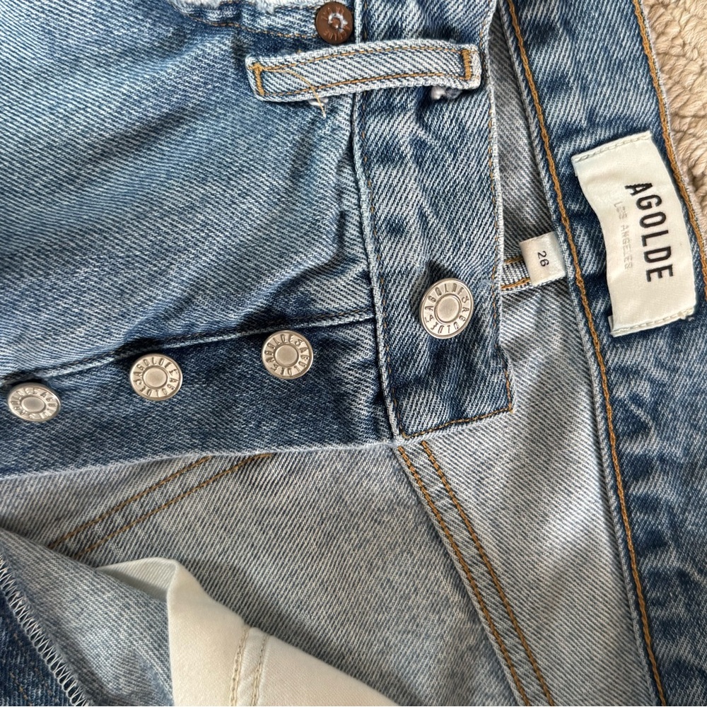 Agolde High Rise Light Blue Jeans